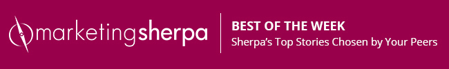 MarketingSherpa. Best of the Week. Sherpa's Top Stories Chosen by Your Peers.